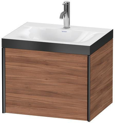 DURAVIT XViu Waschtischunterbauset 600x480mm mit Möbelwaschtisch Viu, 1 Auszug, ohne Überlauf