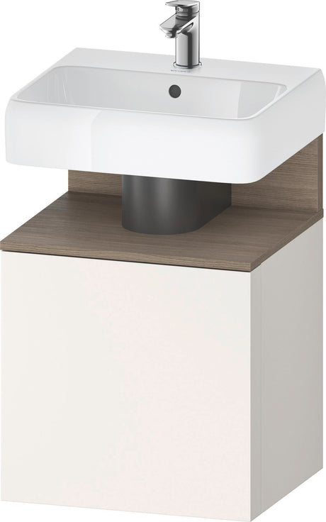 DURAVIT Qatego Waschtischunterbau 490 mm Eiche Terra Matt, wandhängend, 1 Tür links, Tip-On