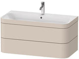 DURAVIT Waschtischset Happy D.2 Plus 2 Schubkästen 975x490 mm eiche hell taupe supermatt