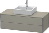 Duravit XSquare Waschtischunterbau 1200 mm Flannel Grey Hochglanz mit Tip-On-Technik