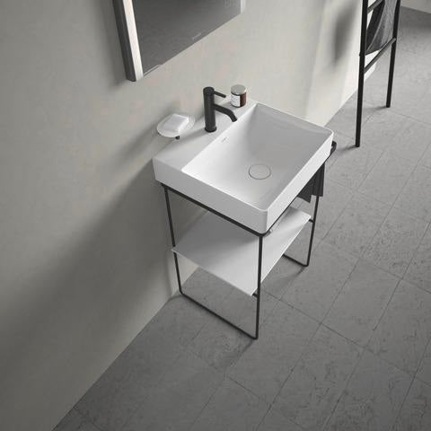 DURAVIT DuraSquare Waschtisch 500 mm weiß ohne Überlauf mit 1 Hahnloch für Möbelmontage
