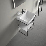 DURAVIT DuraSquare Waschtisch 500 mm weiß ohne Überlauf mit 1 Hahnloch für Möbelmontage