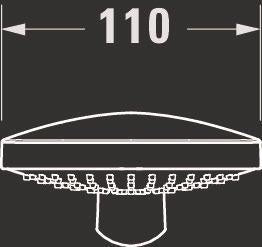 DURAVIT Handbrause MinusFlow 3-Jet D110 Soft Rain/Rain/Intense Rain, Schwarz M.