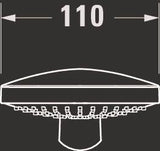 DURAVIT Handbrause MinusFlow 3-Jet D110 Soft Rain/Rain/Intense Rain, Schwarz M.