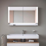Duravit Qatego Waschtischunterbau 1190 mm – Weiß Matt mit Eiche Schwarz Nische, 1 Auszug, LED