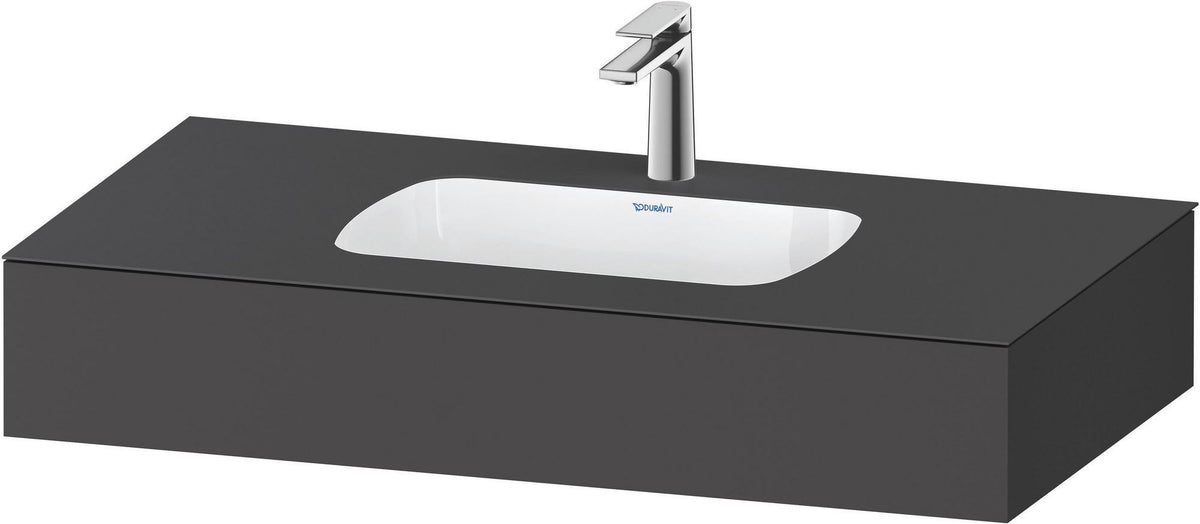 DURAVIT Qatego Einbauwaschtisch mit Konsole 800x550mm Weiß Hochglanz – Studio F. A. Porsche