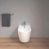 DURAVIT Wand-Bidet ME by Starck 570 mm weiß seidenmatt mit Überlauf und 1 Hahnloch