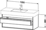 DURAVIT Ketho Waschtischunterbau wandhängend 1200 mm, 2 Schubkästen, weiß matt, für Vero 032912