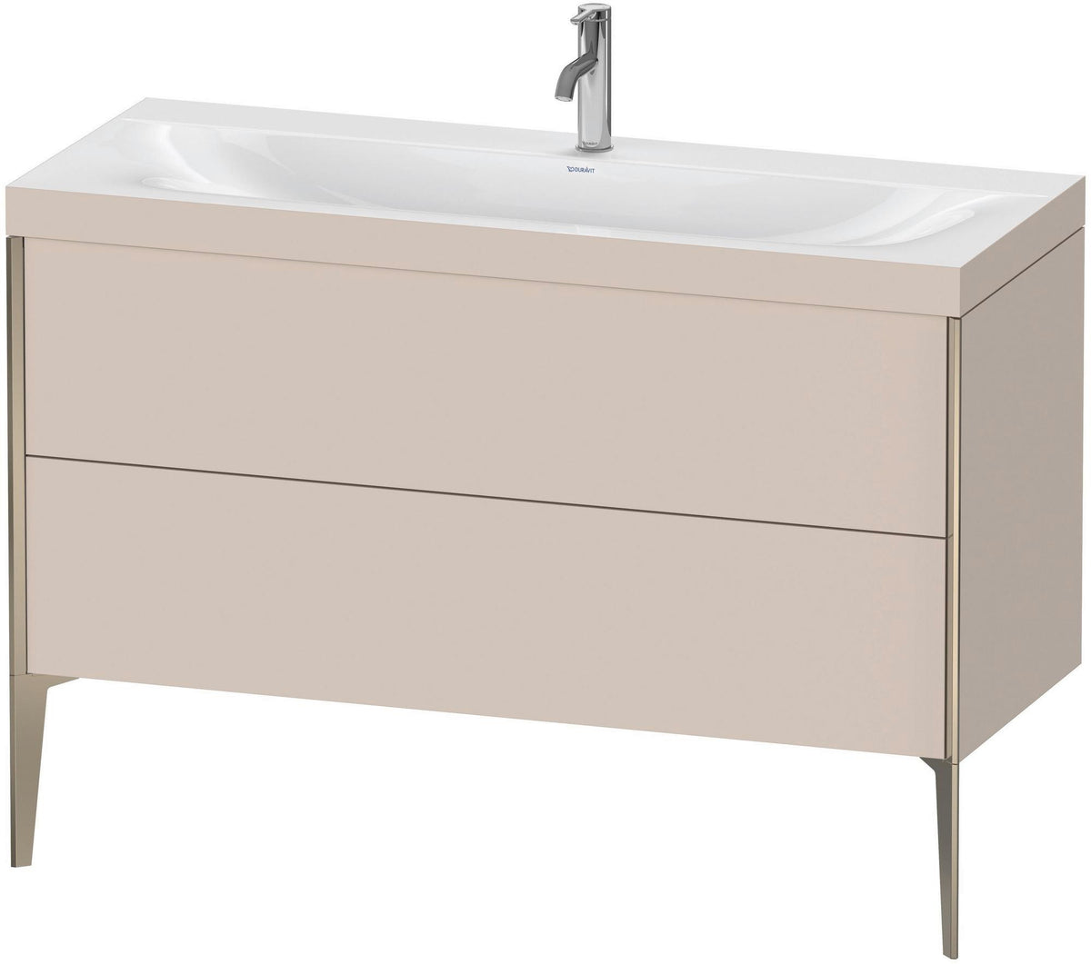DURAVIT XViu c-bonded Waschtischset 1200 mm mit 2 Auszügen, bodenstehend, Tip-on Technik
