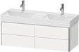 DURAVIT XSquare Waschtischunterbau wandhängend 1184 mm, 4 Schubkästen, weiß matt – Tip-On & Soft-Close