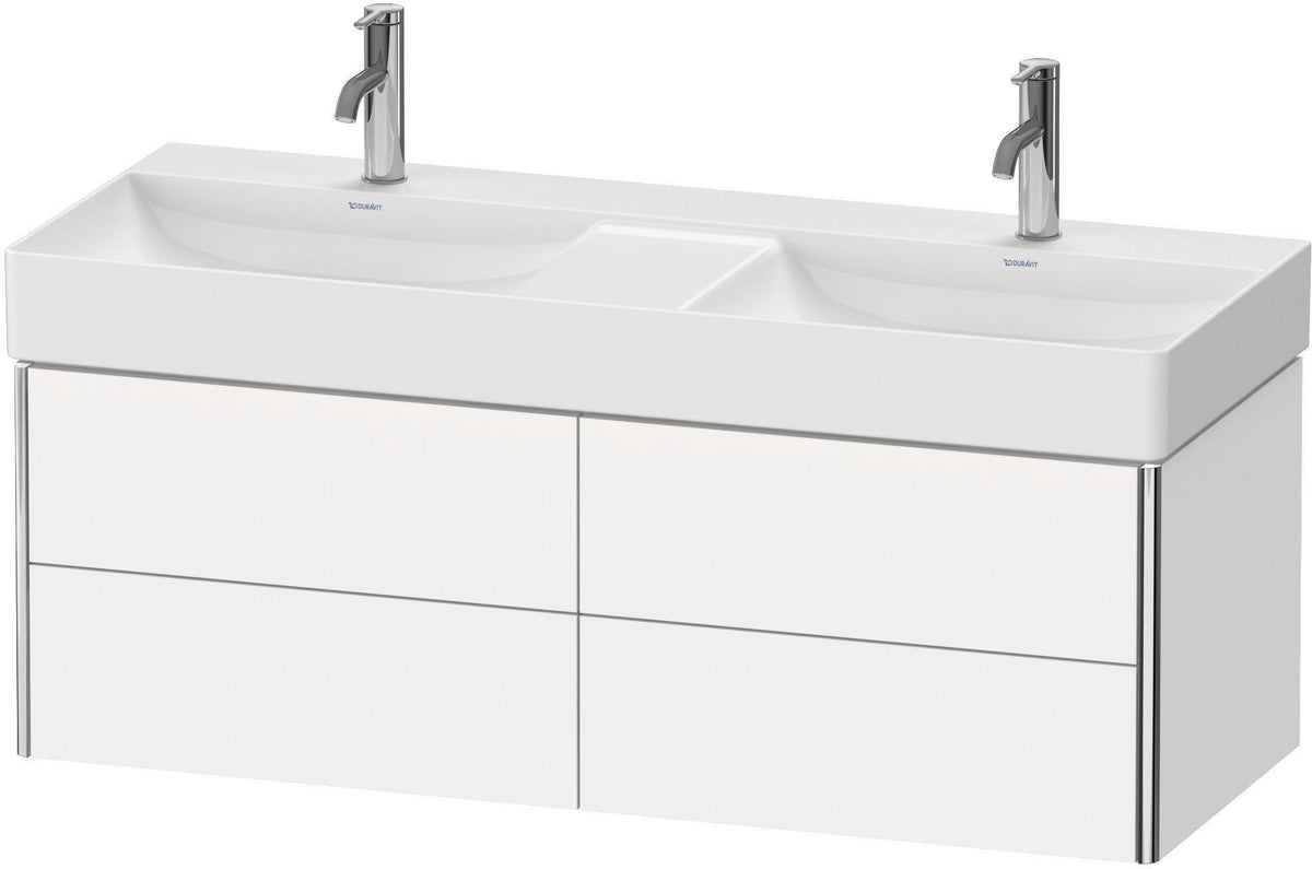 DURAVIT XSquare Waschtischunterbau wandhängend 1184 mm, 4 Schubkästen, weiß matt – Tip-On & Soft-Close