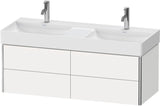 DURAVIT XSquare Waschtischunterbau wandhängend 1184 mm, 4 Schubkästen, weiß matt – Tip-On & Soft-Close
