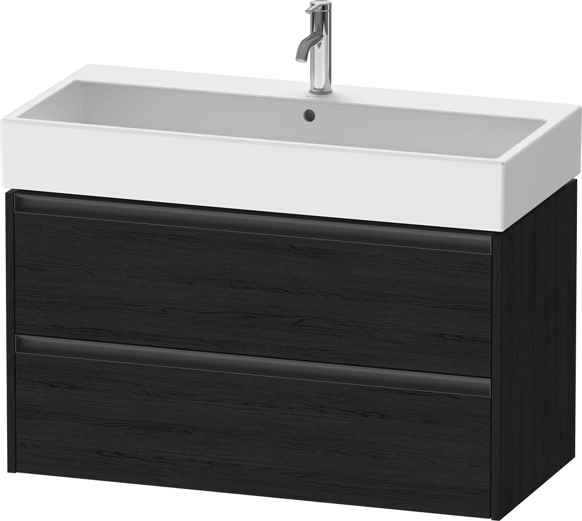 DURAVIT Ketho.2 Waschtischunterbau wandhängend betongrau matt 984 mm mit 2 Schubkästen