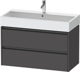 DURAVIT Ketho.2 Waschtischunterbau wandhängend betongrau matt 984 mm mit 2 Schubkästen