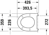 Duravit No.1 WC-Sitz Weiß ohne Absenkautomatik mit Edelstahl-Scharnieren