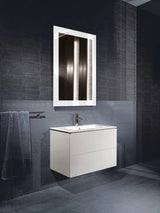 Duravit L-Cube Waschtischunterbau 820 mm taupe matt mit 2 Schubkästen und Tip-On-Technik