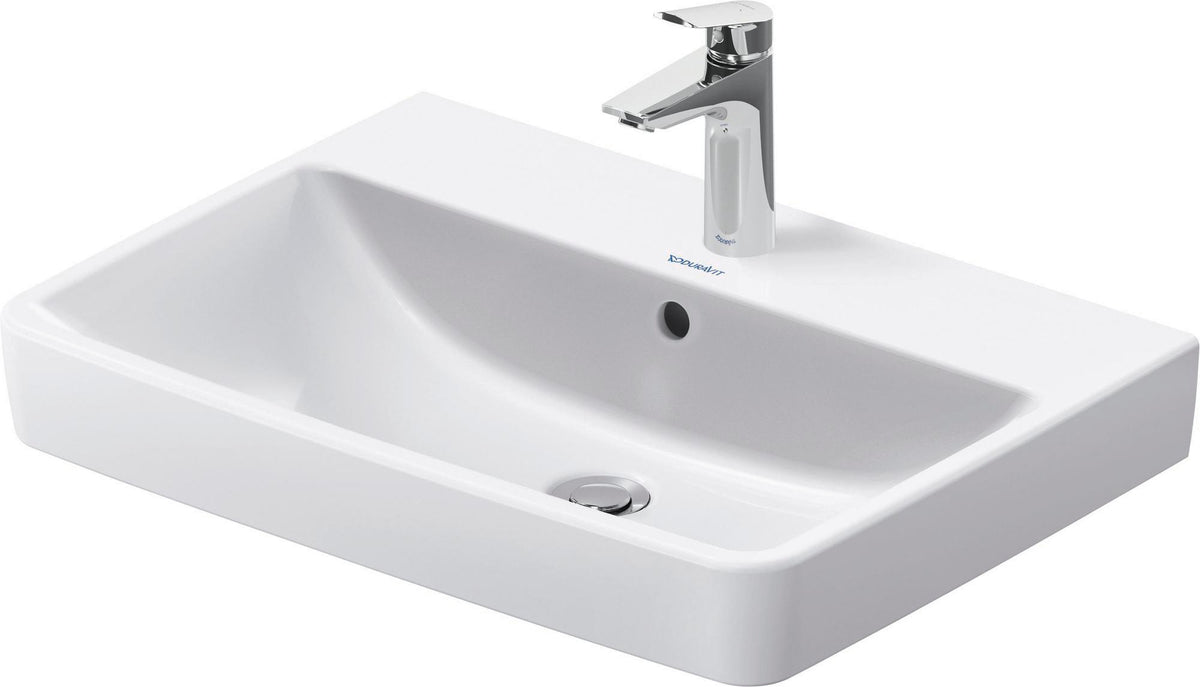 Duravit No.1 Möbelwaschtisch 550 mm weiß mit Überlauf und Hahnlochbank