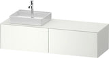 Duravit White Tulip Waschtischunterbau 1600 mm Eiche Nussbaum links – Design by Philippe Starck