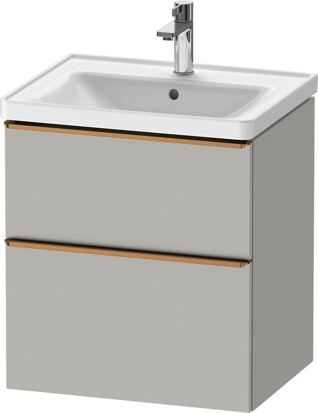 Duravit D-Neo Waschtischunterbau 584 mm betongrau matt mit Auszug und Schubkasten