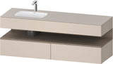 DURAVIT Qatego Einbauwaschtisch mit Konsolenwaschtischunterbau 1600 mm Eiche Terra & Weiß Matt