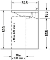 Duravit Waschtisch Starck 3 Vital 600 mm mit Überlauf und Hahnlochbank, weiß