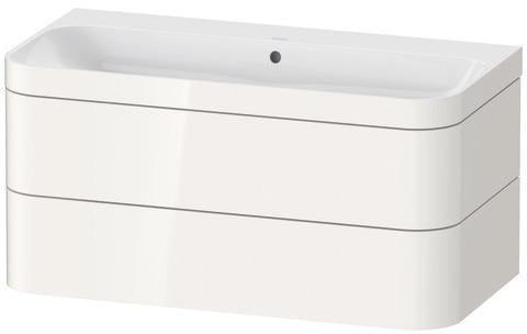 DURAVIT Waschtischset Happy D.2 Plus 2 Schubkästen 975x490 mm eiche hell taupe supermatt