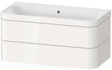 DURAVIT Waschtischset Happy D.2 Plus 2 Schubkästen 975x490 mm eiche hell taupe supermatt