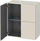 Duravit Halbhochschrank L-Cube 363x700x800 mm, 2 Türen, Betongrau Matt, wandhängend
