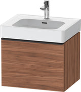 DURAVIT D-Neo Waschtischunterbau 584 mm Eiche Schwarz Matt mit Bronze Griff