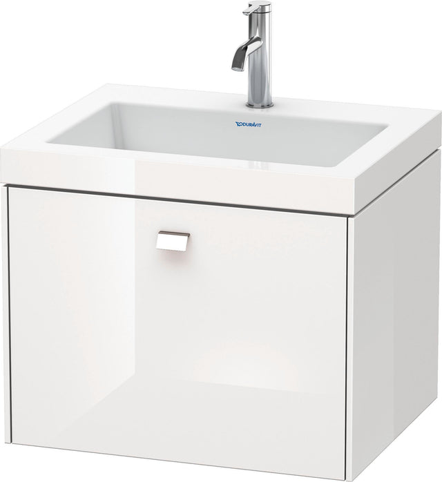 DURAVIT Brioso c-bonded Waschtischset 600 mm, wandhängend, Betongrau Matt, 1 Auszug