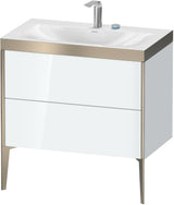DURAVIT XViu c-bonded Waschtischset bodenstehend 800 mm mit 2 Auszügen und Push-Open