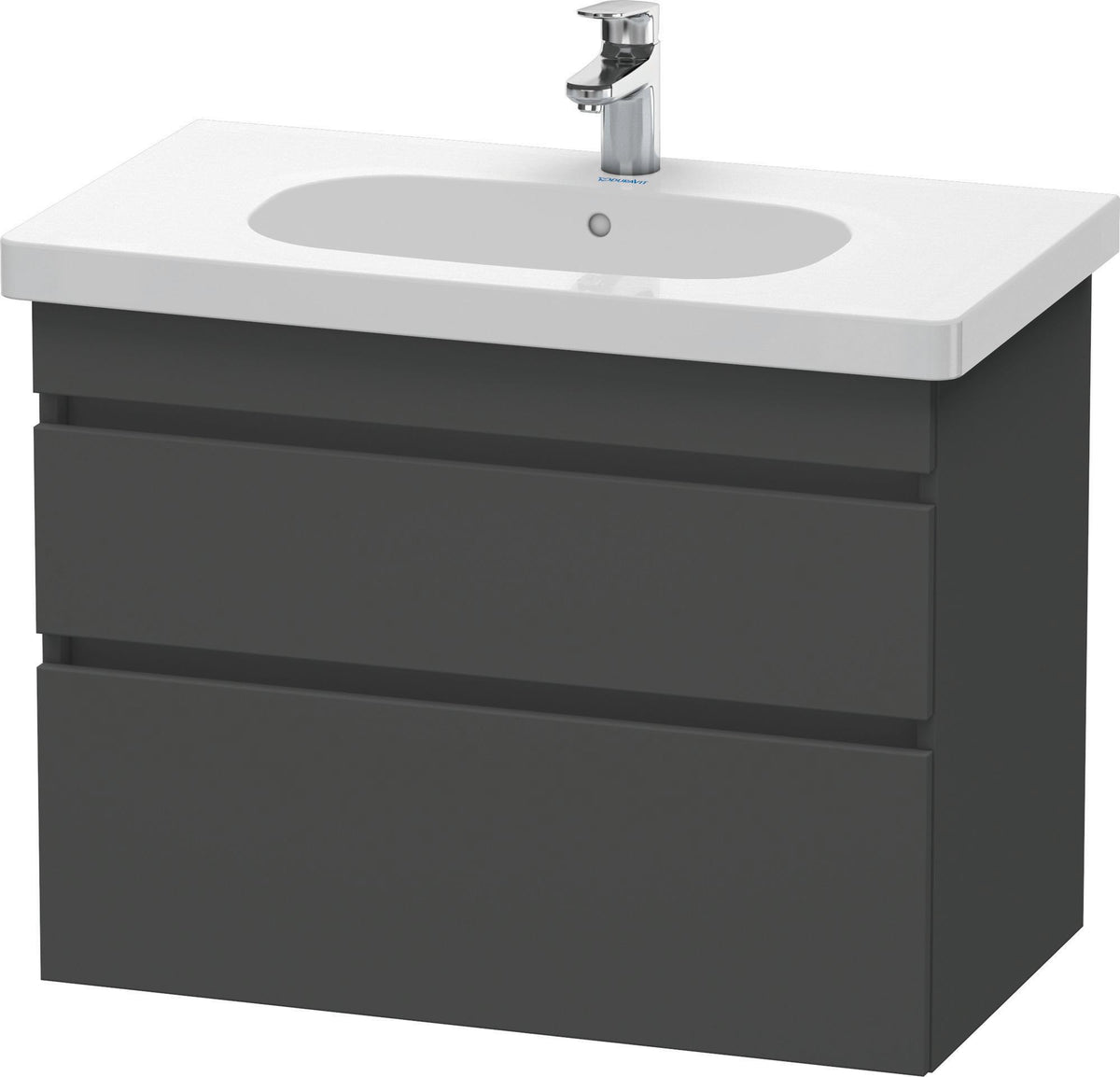 DURAVIT DuraStyle Waschtischunterbau 800 mm wandhängend, 2 Schubkästen, weiß matt – mit Soft-Close
