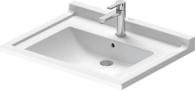 DURAVIT Waschtisch Starck 3 Vital 700 mm mit Überlauf, 1 Hahnloch, WonderGliss, weiß