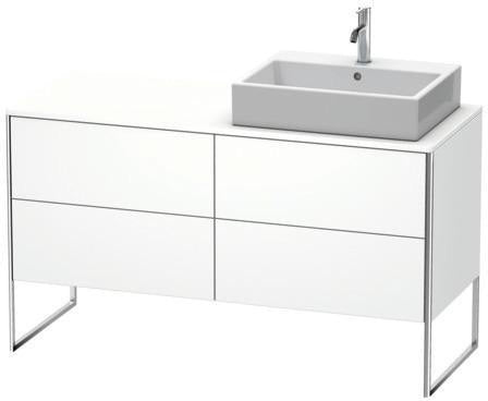 Duravit XSQUARE Waschtischunterbau 1400 mm mit Fußgestell und Becken rechts
