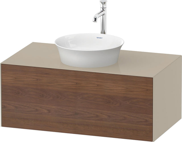 DURAVIT White Tulip Waschtischunterbau wandhängend 1000 mm Nussbaum Taupe Hochglanz