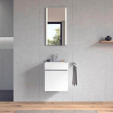 Duravit L-Cube Waschtischunterbau 434 mm weiß matt, 1 Tür links, wandhängend