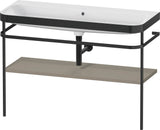 DURAVIT Happy D.2 c-bonded Set: Metallkonsole, bodenstehend, 1175 mm, Steingrau Seidenmatt