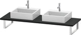 Duravit L-Cube Konsole variabel – 2 Ausschnitte, 550 mm Tiefe, Weiß Matt