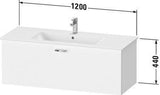 Duravit XBase Waschtischunterbau 600 mm wandhängend, 1 Auszug, weiß matt, mit Soft-Close