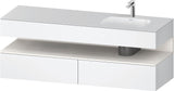 DURAVIT Qatego Einbauwaschtisch mit Konsolenwaschtischunterbau 1600 mm Weiß Matt