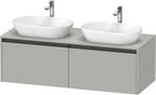 betongrau matt / 2 Auszüge / links und rechts