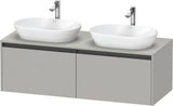 Duravit Ketho.2 Konsolen-Waschtischunterbau 1400 mm Betongrau Matt mit 2 Auszügen