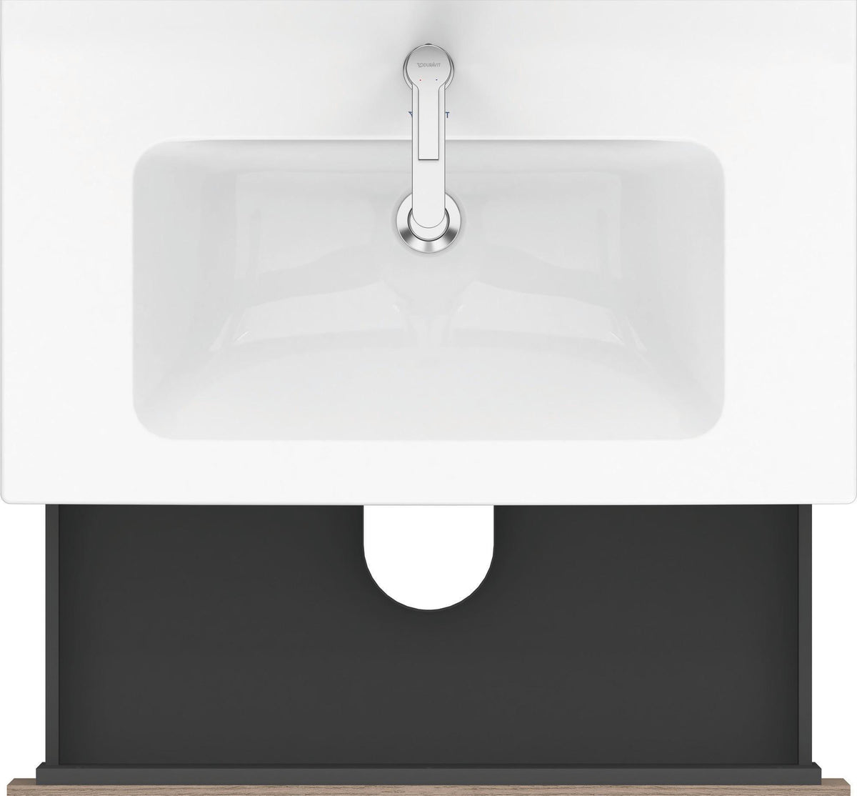 DURAVIT L-Cube Waschtischunterbau wandhängend 820 mm Amerikanisch Nussbaum, 2 Schubkästen