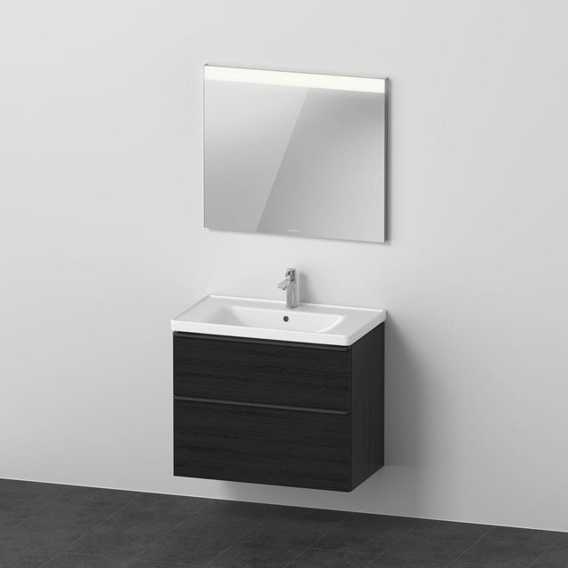 Duravit D-Neo Möbel-Set wandhängend 800x480mm mit Waschtisch, Auszug, Spiegel Eiche