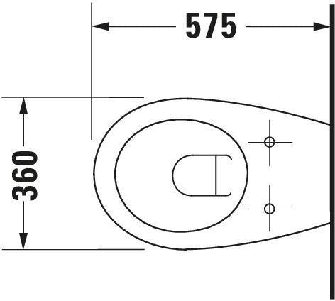 Duravit Wand-WC Design Classics Colomba 575 mm Tiefspüler, weiß – Wandhängendes WC aus Sanitärkeramik