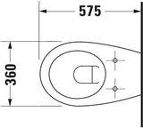 Duravit Wand-WC Design Classics Colomba 575 mm Tiefspüler, weiß – Wandhängendes WC aus Sanitärkeramik