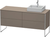DURAVIT XSquare Waschtischunterbau bodenstehend 1600 mm betongrau matt mit 4 Auszügen