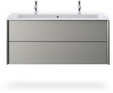 Duravit XViu Waschtischunterbau wandhängend 1210 mm, 2 Schubkästen, champagner matt/weiß matt