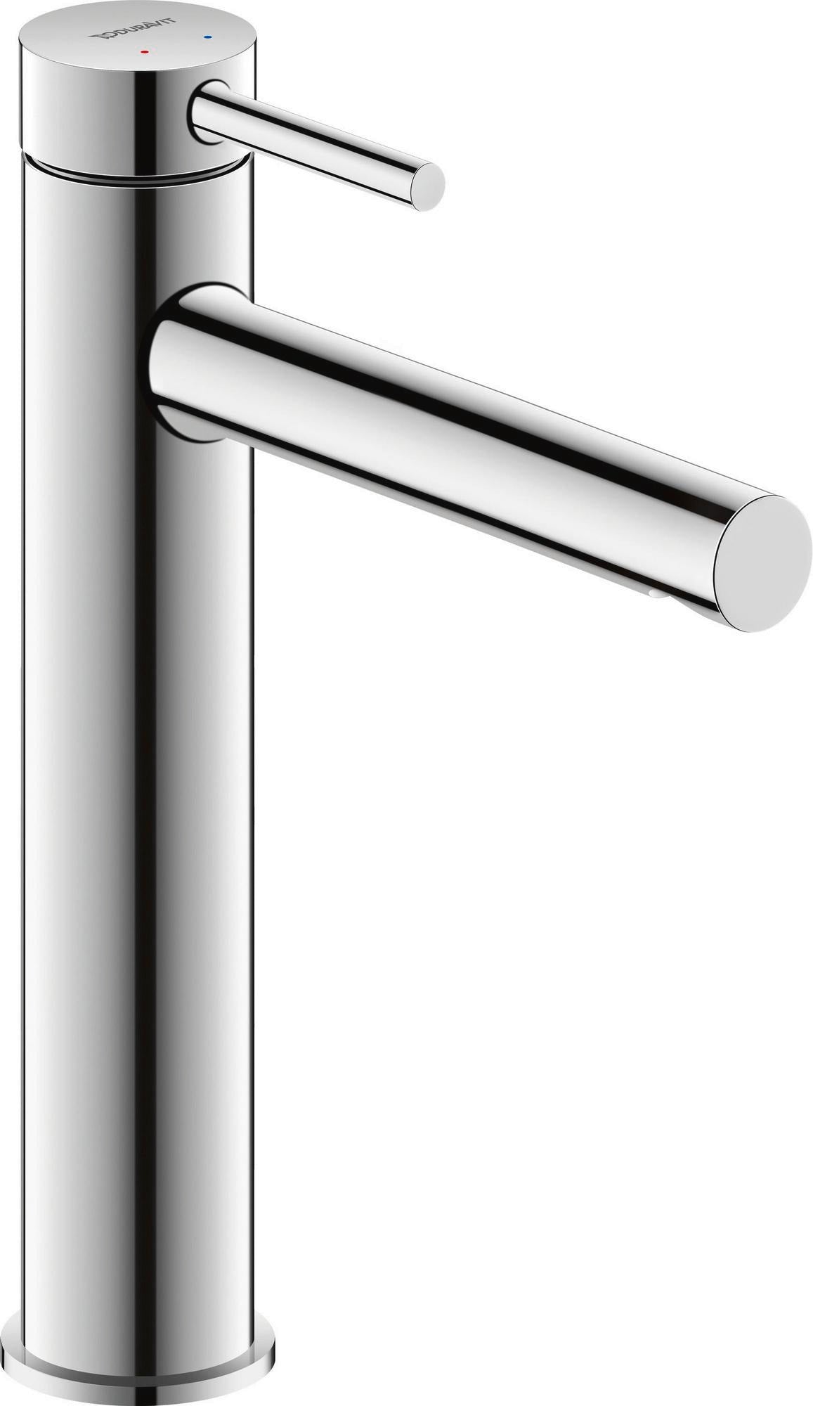 DURAVIT Circle Einhebel-Waschtischmischer L ohne Zugstange, Chrom – Keramikmischsystem