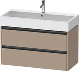 DURAVIT Ketho.2 Waschtischunterbau wandhängend betongrau matt 984 mm mit 2 Schubkästen